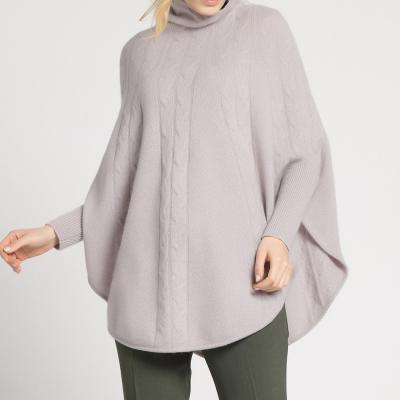 China Cashmere Knit Poncho Hot Selling Women New Loose Cashmere Poncho Lady Design for sale