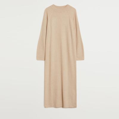 China Breathable Fashion Cashmere Sweater Dress High Quality Sheer Color Dress For Women for sale