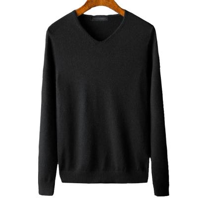 China New Stylish Pure Color V Collar Men's Acrylic Spring Knitwear Sweater for sale