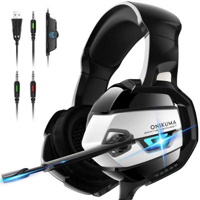 China Hot Selling K5 Stereo Gaming Headset PC Gaming Headset Head-mounted Earphone With Mic Led Light Auriculares Gamer For Ps4 for sale