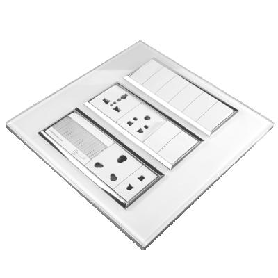 China Luxury Type Wall Light India Glass Light SKD Wholesales Electrical Switch Sockets Panels Plate Modular Switches Good Prices for sale