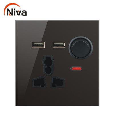 China PC Customized UK American EU USB Multifunctional Pot 1 Band 1 Way PC Electrical Switch for sale