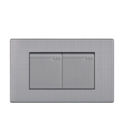 China Residential / General Purpose Home Electrical Sockets And Switches Us Standard Switch TV Socket Gray Gold Strip Wall Switch for sale