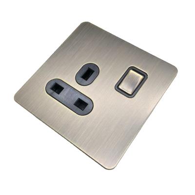 China Multifunctional Stainless Steel Wall Mounted Standard Outdoor Light Strip 2 Way USB 2 Port Socket Stainless Steel Switch Wall Socket for sale