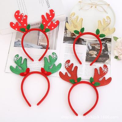 China New Eco-friendly Style Christmas Hair Band Snowflake Antlers Hair Band Christmas Party Decoration Supplies for sale