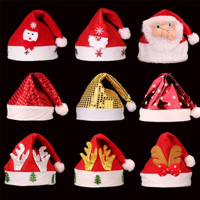 China Fashionable Cartoon Customized Adult Children's Decorations Christmas Party Santa Claus Christmas Hat for sale