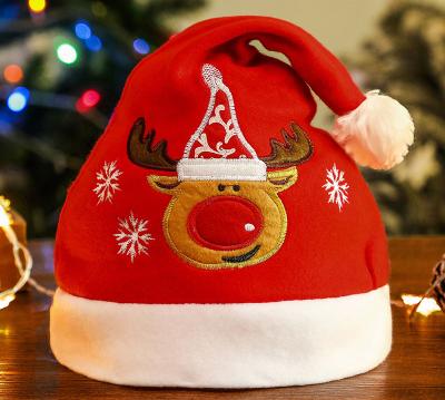 China Adult Merry Christmas Holiday Santa Antlers Snowman Decoration Christmas Hat Cartoon Kids Christmas Ornament Custom Christmast for sale