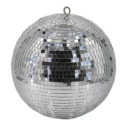 China Party Decoraction 30-40cm Glass Mirror Disco Ball Christmas Decoration Supplies Indoor Handmade Ribbon Party Ball Ornament for sale