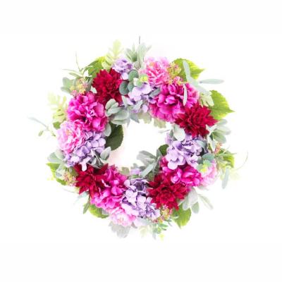 China Artificial Rose Peony Wreaths Door Wall Backdrop Decoration Flower Garland Hanging Flower Arch Wedding Beautiful Natural Vines Colorful for sale