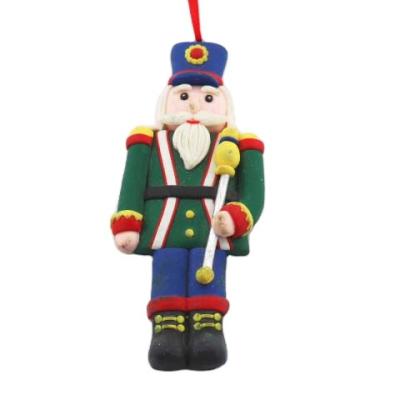 China Festival Ornament Cartoon Polymer Clay Collectible Craft Cookies Soldier Hanging Ornament for Christmas Tree Decoration for sale