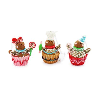 China Indoor Hanging Decoration Clay Cake Cup Ornament For Various Festival Stuff Wedding Party Decoration Cute Gingerbread for sale