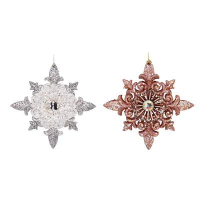 China Plastic Festival Decoration Snowflakes Ornaments For Room Indoor Outdoor Decorations Window Tree Winter Giant Christmas Craft for sale