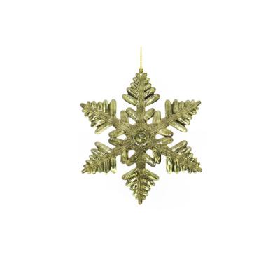 China Beautiful New Style Snowflake Peculiar Acrylic Ornaments Colorful Creative Transparent Decorations Gift For Tree for sale