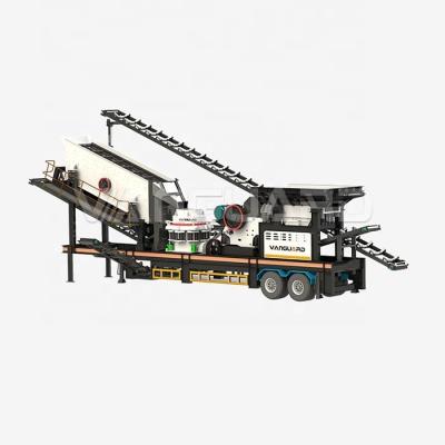 China Quarry Wheel Mobile Crushing Factory Mobile Stone Crusher With Vibrating Screen for sale