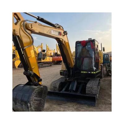 China Hot And Cold Air Conditioner China Original Used Excavator SANY SY60C 6Ton Used Construction Machine Hydraulic Diggers for sale