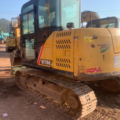 China China 7 Ton Used SANY SY75C Hot And Cold Excavator Air Conditioner Hot Sale Second Hand Mini Excavator With Nice Performance for sale