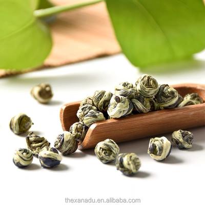 China Natural Tea Dragon Pearls Small Handrolled Balls by Jamine Flower Scented Premium Green Loose Tea Wholesale for sale