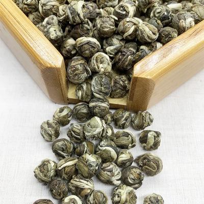 China Wholesale Jasmine Dragon Pearls Traditional Chinese Flavor Green Tea Handrolled Jasmine Flower Fermented Premium Aromatic Loose Tea for sale