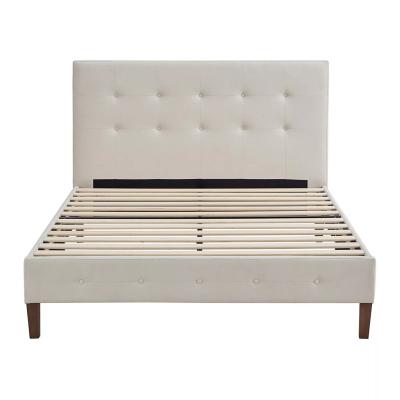 China Queen Size Bed Wood Double Door Of The Latest Single Queen French Wood Design Slatted Wood Bed Room And Upholstered Frames for sale