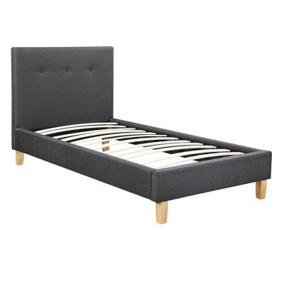 China King Size Bed Queen Upholstered Platform Bed Cream Color Sets Single King Size Double Wood Frame Beds Wood Panel for sale