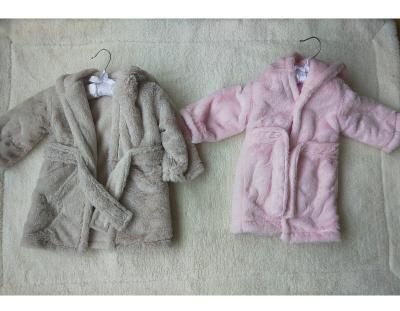 China 260GSM Soft Solid Coral PV Fleece+230GSM Bathrobe for sale