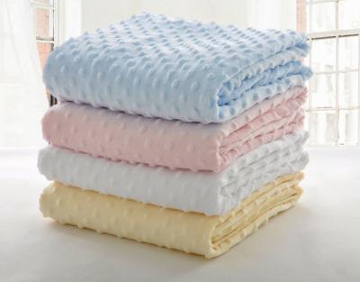 China 100% Polyester NO MOQ Thick Knitted Baby Fleece Blanket for sale