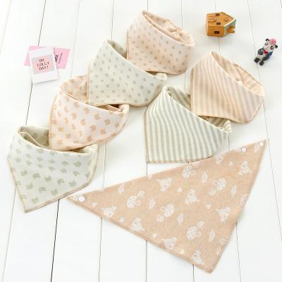 China Short sleeve NO MOQ price of 3pcs baby organic cotton scarf, baby bib, triangular bandage for sale