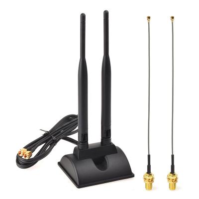 China Eightwood 2.4GHz 5GHz WiFi Dual Band Antenna with IPEX U.FL to 6 Inch RP-SMA Female Cable (2-Pack) for Mini Network Card WA1-0114-S02SP-060-120+AC-S02BH-U04RJ PCIe -F13-15*2 for sale