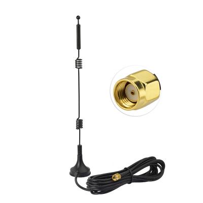 China WiFi Omni 2.4GHz 5GHz 5.8GHz Magnetic Base RP-SMA Dual Band Magnetic Mount Male Antenna For WiFi Router Booster Chain Supplement Pass-through Radio for sale