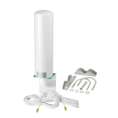 China 4G LTE Outdoor External Barrel Antenna Dual Male TS9 Omni Fixed Bracket Wall Mount Antenna For 3G 4G LTE Router Signal Booster 4A2-0232-T04SP-T04SP-100-500 for sale