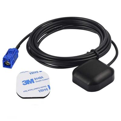 China Waterproof Active Vehicle GPS Navigation Antenna With Blue Fakra C Connector For Ford VW BMW Audi SUV Car Stereo Head Unit 39X36.5X15mm for sale