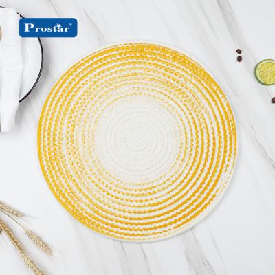 China Printable White Cotton Rope Hand Made Place Mat Table Mat for sale