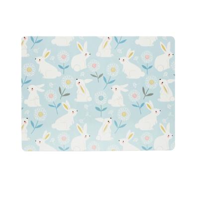 China Paper Bunny Cork Print Sustainable MDF Place Mat Customer Back Design for sale