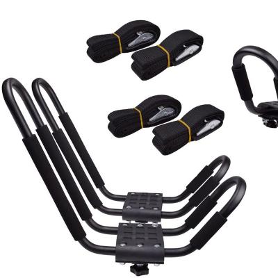 China JFM Aluminum GA33 2 Pair Canoe Boat Carrier Kayak Rack HD J-Bar Surf Crossbar Ski Roof Top Mount Car SUV for sale