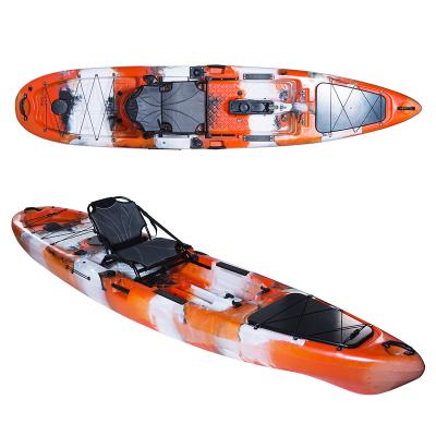 China Plastic Fishing Kayak JFM GK4 13FT Fishing Canoe With Pedal Angler Kayak for sale