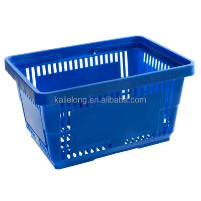 China KLL Strong Grocery Supermarket Plastic Shopping Basket With Handles for sale