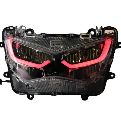 China Plastic NMAX 155 125 2020 2021 Motorcycle LED Headlights With Signal Lamp Custom Lazy Eyes Design Front Headlight FOR YAMAHA Accessories for sale