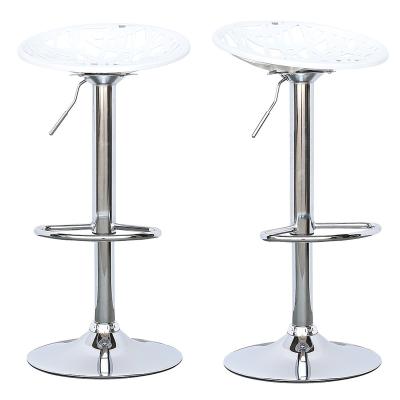 China Sales Eco-friendly Industrial White Plastic Industrial White ABS Chair Bar Stools Cavity Frame High Top Bar Stools Metal Plastic Adjustable Bar Stool for sale