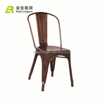 China Creative Dining Chair Fashion High Backrest Iron Vintage Chair for sale