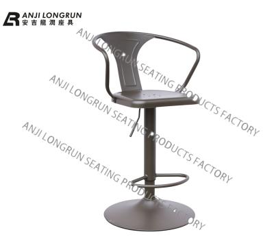 China Antique Furniture Industrial Iron Metal Seat High Bar Chairs for sale