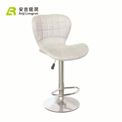 China Eco-friendly white color cheap industrial PU leather bar stool chair with ISO certification for sale