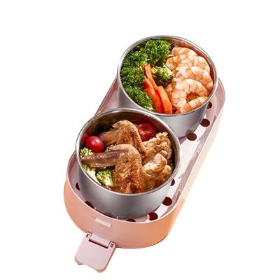 China Portable Bento Box System Good Quality Double Layers Electric Heater Automatic Food Lunch Box for sale