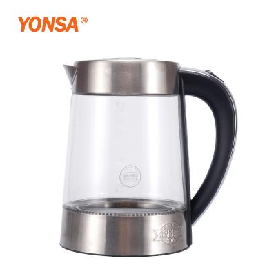 China 360 Degree Base Appliances Tea Water Stainless Steel Rotation Small Glass Electric Kettle for sale