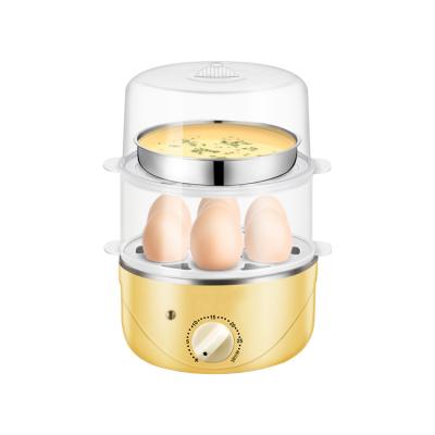 China Household Breakfast Double Layer 7 Egg Steamer Plastic Mini Multi Function Egg Boiler for sale