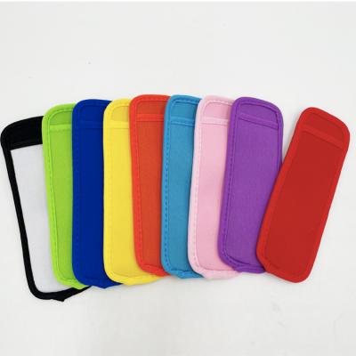 China Waterproof Cheap Price Promotion Ice Pop Holder Sleeves Colorful Neoprene Popsicle Holders Insulated Cover Freezer for sale