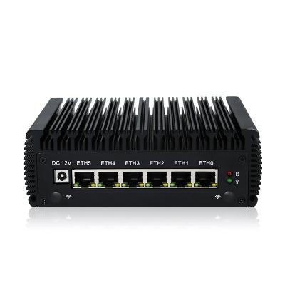 China Mini Firewall Router PC 6 Lans Pentim 6405U i7 i5 NIC AES-NI Firewall Router 2*DDR4 Pfsense Openwrt Centos Fanless Industrial Computer for sale