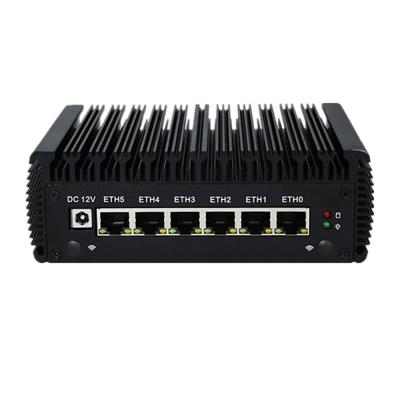 China For Gaming PC 6 NIC AES-NI Firewall Router 2*DDR4 Pfsense Openwrt Centos Mini Fanless Industrial Computing for sale