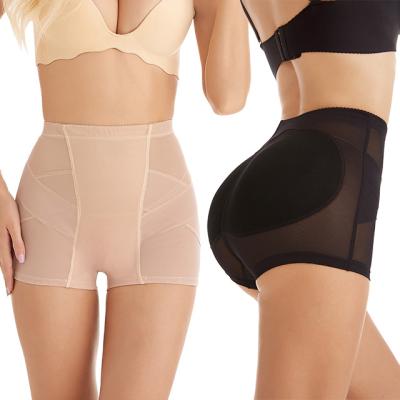 China Wholesale Mesh Breathable Mid Waist Tummy Control Shapers Butt Enhancement Butt Hip Enhancer Padded Pants for sale