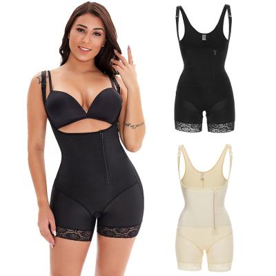 China Breathable 2021 Women Body Shaper Zipper Side Butt Lifter Bodyshaper Posparto Salome Surgery Fajas From China Factory for sale