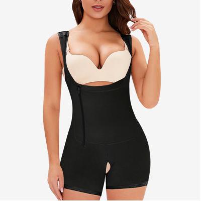 China Latest Breathable Women Design Wide Shoulder Strap Belly Trimmer Butt Lifter Body Shaper Side Zipper Adjustable Fajas for sale